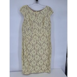 Dressbarn Dress Barn Collection Lace Wedding Yellow Party Womens Sz 16 Org‎ $60